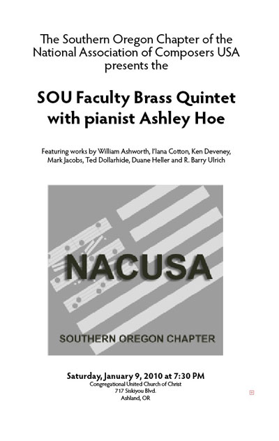 NACUSA Jan 9, 2010 Brass Quintet Concert